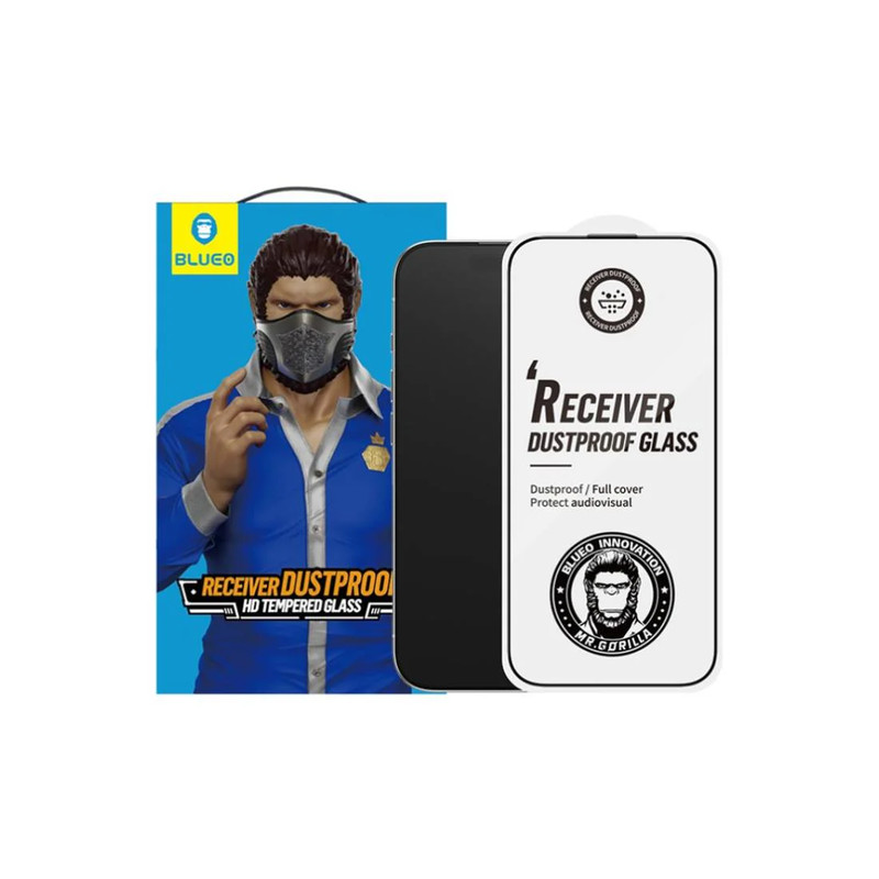Blueo Receiver Dustproof HD Tempered Glass Screen Protector - iPhone 16 Pro Max - 6.9 - أكسسوار
